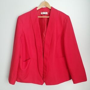 Tahari Red Linen Blazer Jacket -Size 24W